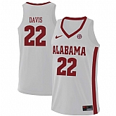 Alabama Crimson Tide #22 Ar'mond Davis White College Basketball Jersey Dzhi,baseball caps,new era cap wholesale,wholesale hats